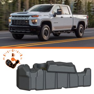 Chevrolet Silverado 3500 Fuel Tank - Titan Fuel Tanks - XXL Mid-Ship - black - `20-`24 Chevrolet Silverado 3500 Fuel Tank - Titan Fuel Tanks - XXL Mid-Ship - black - `20-`24